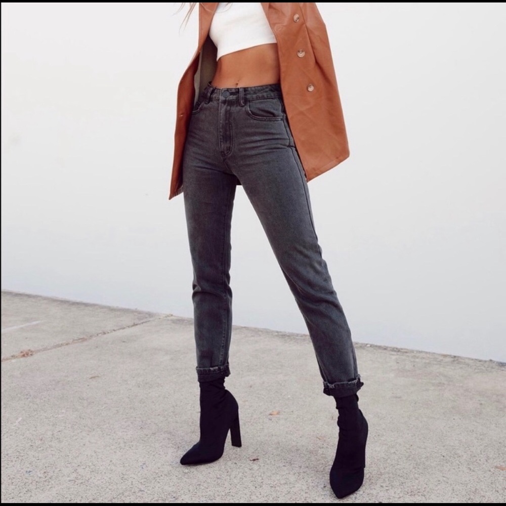 Princes Polly Jeans Dark Faded Wash Mom Jeans